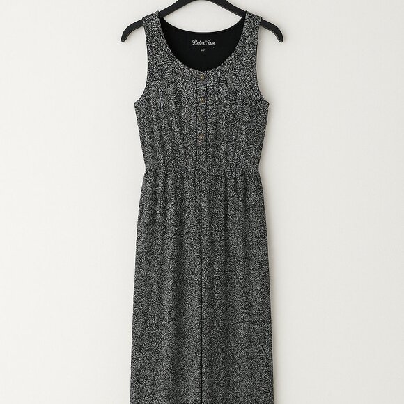 Rebel Inc. Printed Sleeveless Jumpsuit - Elastic Waist, Lined, Size M - Picture 1 of 4